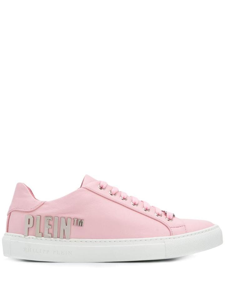 Philipp Plein Branded Low-top Sneakers - Pink