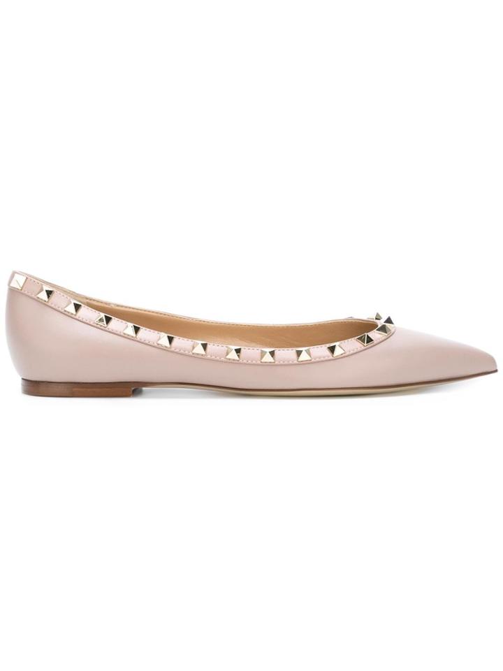 Valentino Valentino Garavani 'rockstud' Ballerinas - Pink & Purple