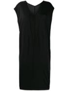 Rick Owens Drkshdw Two-tone Jersey Dress - Black