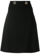 Giambattista Valli A-line Fitted Skirt - Black