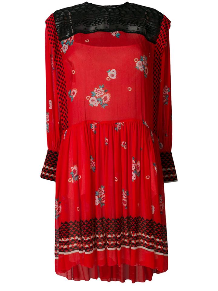 Philosophy Di Lorenzo Serafini Flower Print Shift Dress - Red