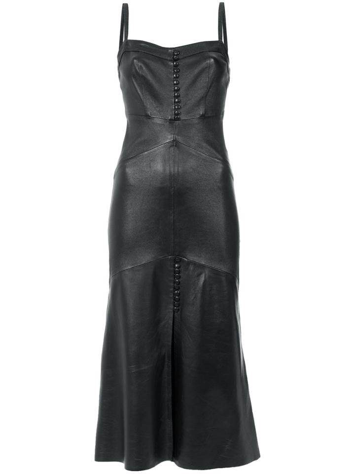 Andrea Bogosian Midi Leather Dress - Black