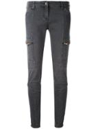 Armani Jeans - Panelled Skinny Jeans - Women - Cotton/spandex/elastane - 44, Grey, Cotton/spandex/elastane