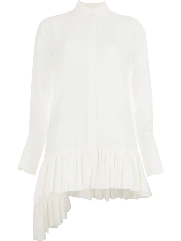 Alexander Mcqueen Asymmetric Hem Shirt - White