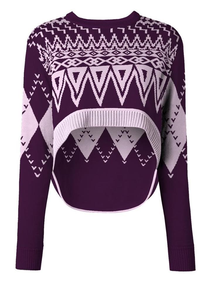 Opening Ceremony - Umd X Opening Ceremony Elliptical Jumper - Women - Merino - S, Women's, Pink/purple, Merino
