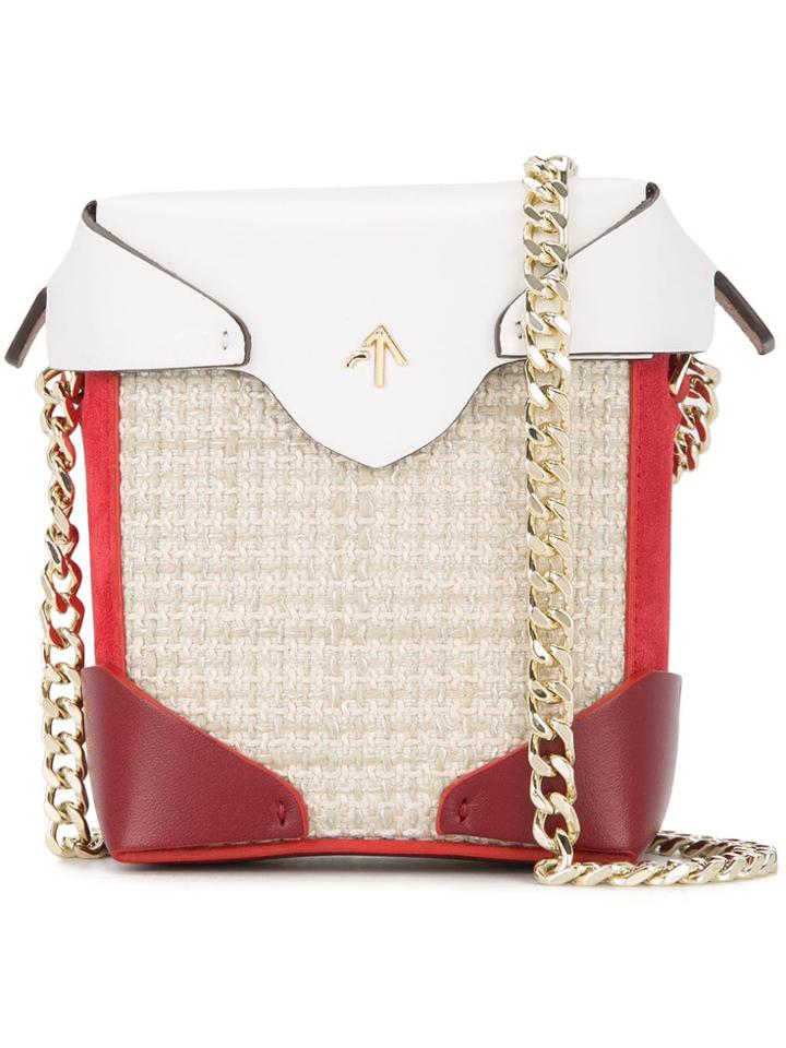 Manu Atelier Micro Pristine Crossbody Bag - Red