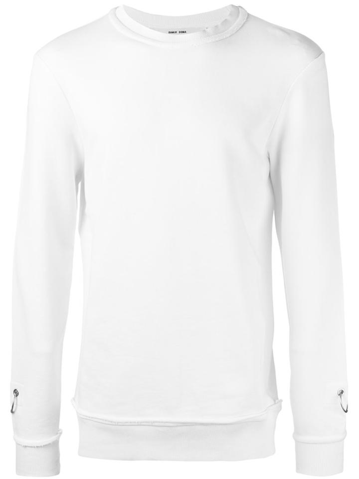 Damir Doma Rings Detail Sweatshirt, Men's, Size: Medium, White, Cotton/polyester