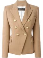 Balmain Classic Blazer, Women's, Size: 42, Nude/neutrals, Cotton/viscose