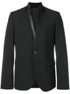 Les Hommes Fitted Button Blazer - Black
