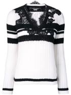Ermanno Scervino Lace Detail Sweater - White