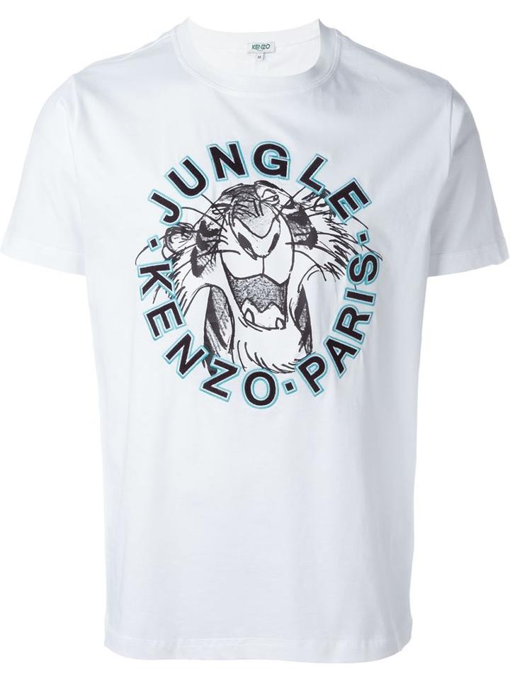 Kenzo 'jungle Kenzo' T-shirt, Men's, Size: Large, White, Cotton