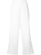 Kobi Halperin Lace Trim Flared Pants - White