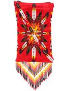 Jessie Western Beaded Fringes Crossbody Bag - Red