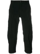 Comme Des Garçons Homme Plus Curved Panel Cropped Trousers - Black