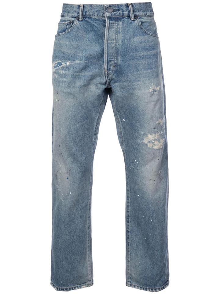 John Elliott Painter Repair Straight Jeans - Blue