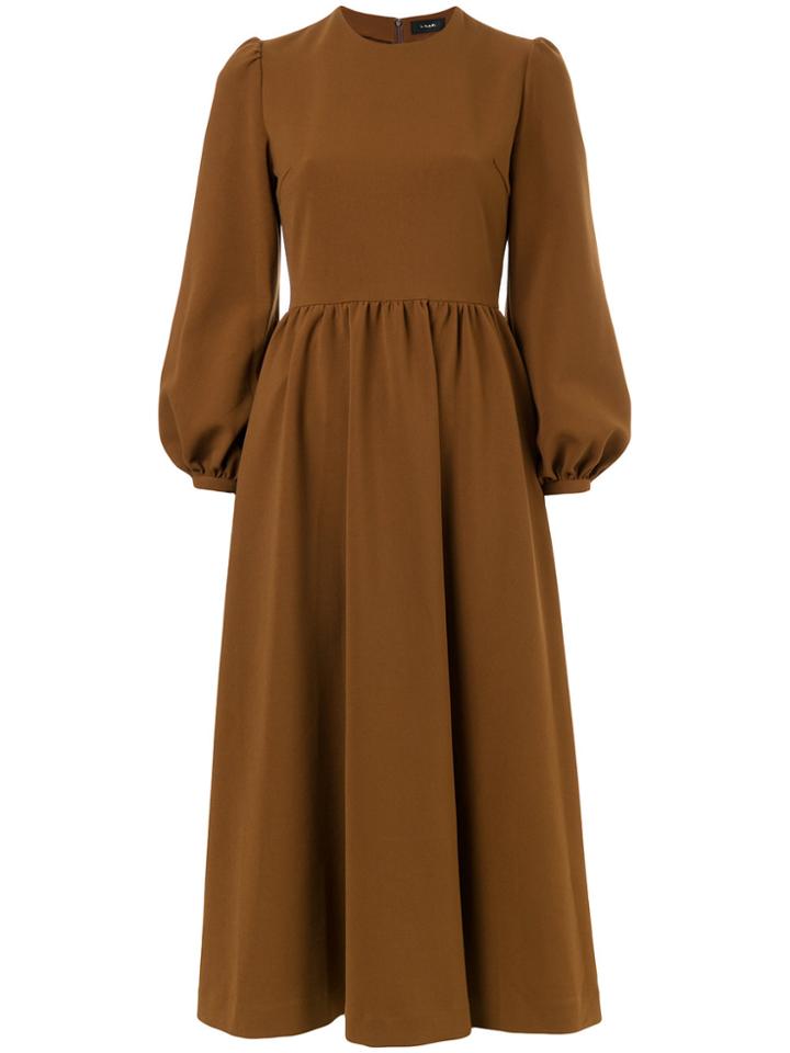 G.v.g.v. Puffy Sleeves Flared Dress - Brown