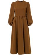 G.v.g.v. Puffy Sleeves Flared Dress - Brown