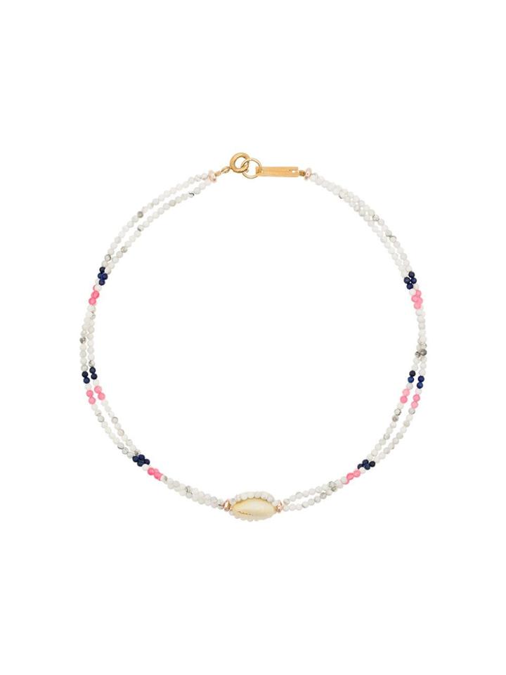 Isabel Marant Multicoloured Shell Bead Embellished Choker
