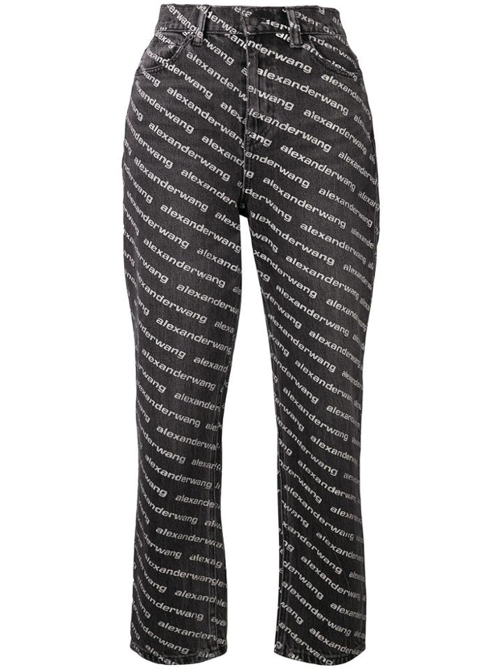Alexander Wang Logo-print Jeans - Black