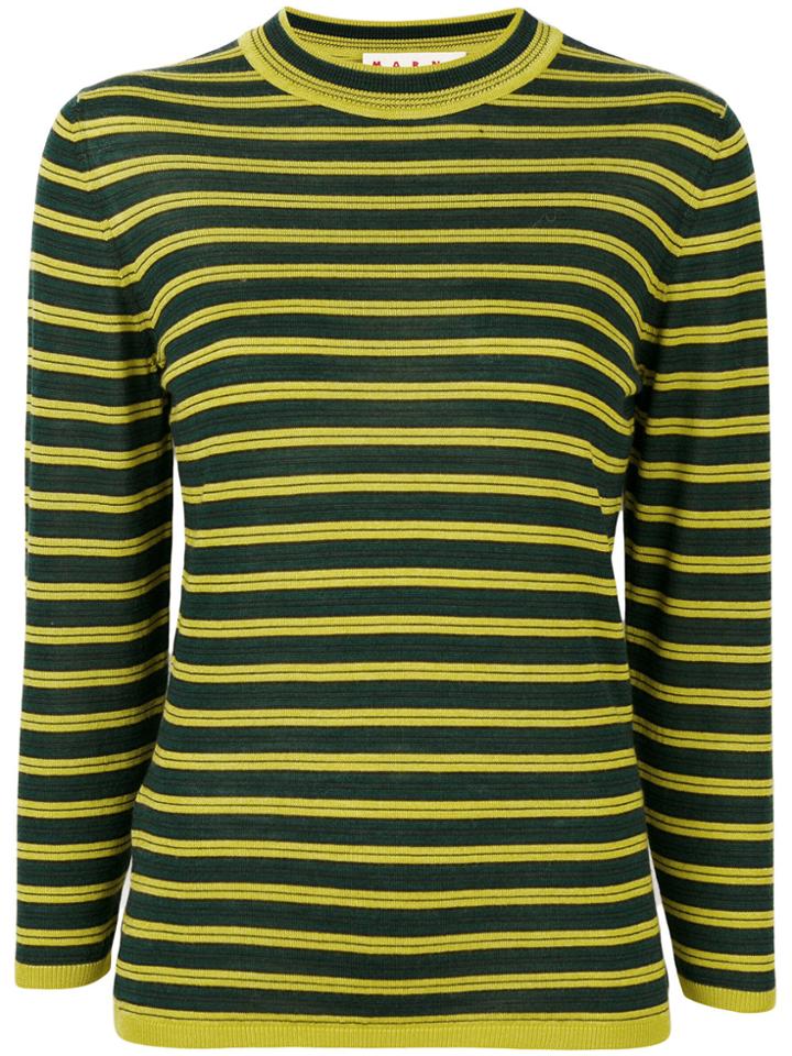 Marni Crew Neck Sweater - Yellow & Orange