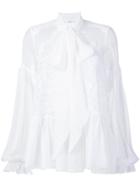 Givenchy Lace-embroidered Flared Blouse - White
