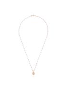 Gigi Clozeau 18kt Rose Gold And Diamond Mary Charm Necklace - Pink