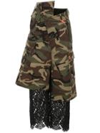 Maison Mihara Yasuhiro Lace Camouflage Cropped Trousers - Multicolour