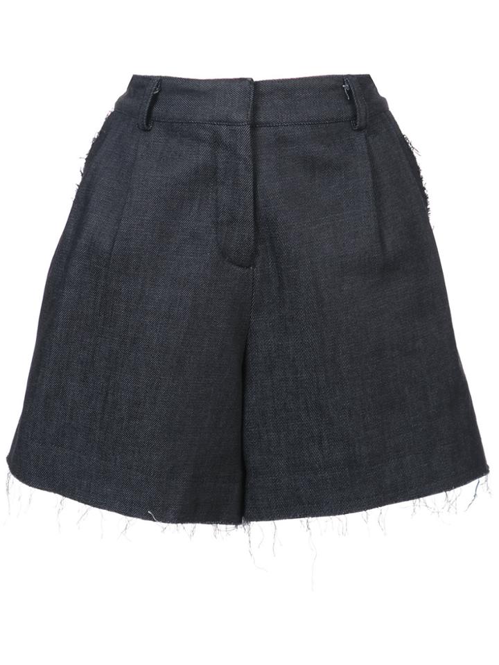 Nicole Miller High-waisted Shorts - Blue