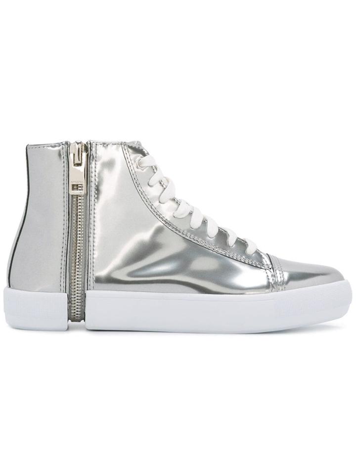 Diesel Hi-top Metallic Sneakers