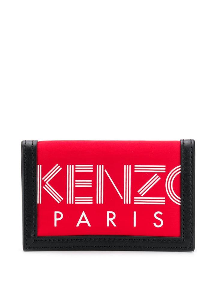 Kenzo Logo Print Wallet - Red