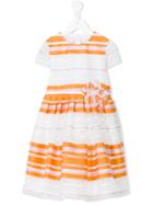 Il Gufo - Striped A-line Dress - Kids - Cotton/polyamide/polyester - 8 Yrs, White