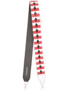 Les Petits Joueurs Striped Shoulder Strap, Women's, White, Calf Leather
