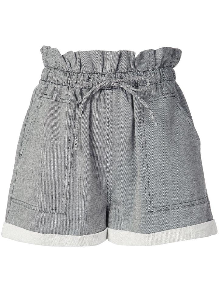 Callipygian Paperbag Waist Shorts - Black