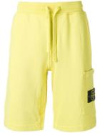 Stone Island Logo Track Shorts - Yellow
