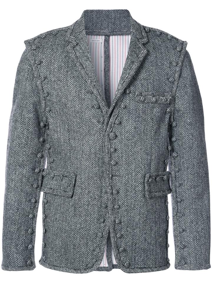 Thom Browne Assembled 220 Button Modular Blazer - Black