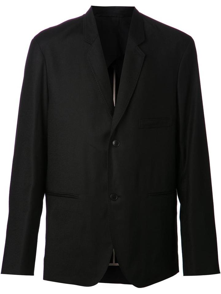 Lemaire Double Button Jacket, Men's, Size: 50, Black, Virgin Wool/cashmere