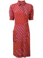 Tomas Maier Printed Asymmetric Shirt Dress - Red