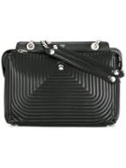 Fendi Dot Com Shoulder Bag, Women's, Black, Leather