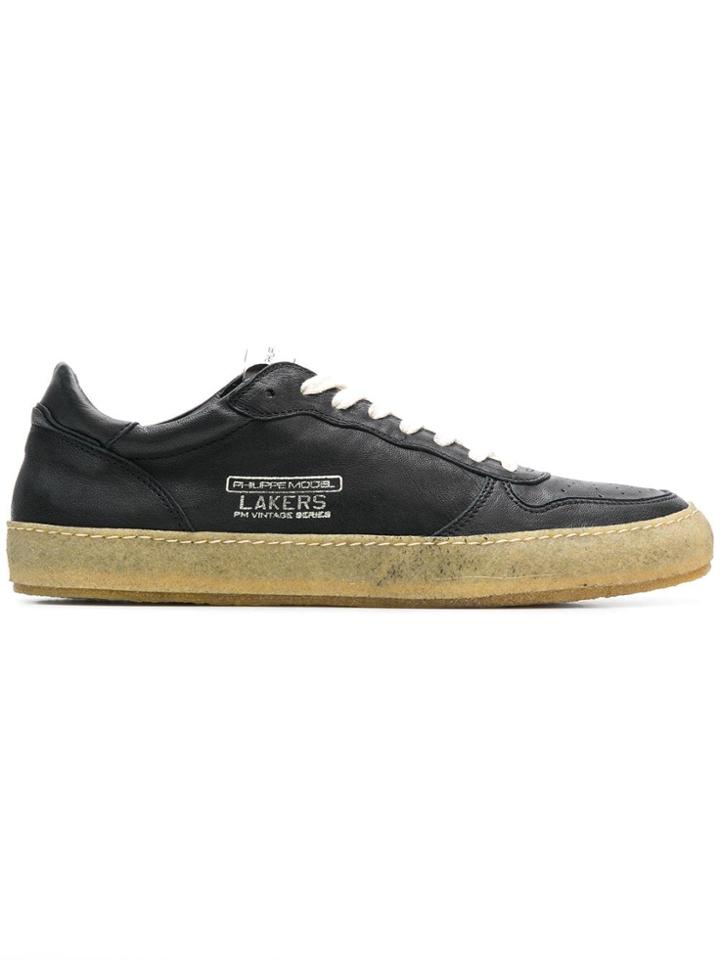 Philippe Model Lakers Vintage Low Top Sneakers - Black
