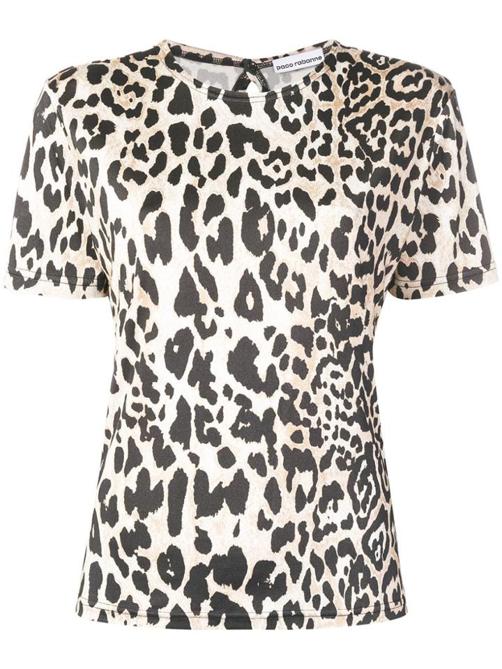 Paco Rabanne Leopard Print T-shirt - Neutrals
