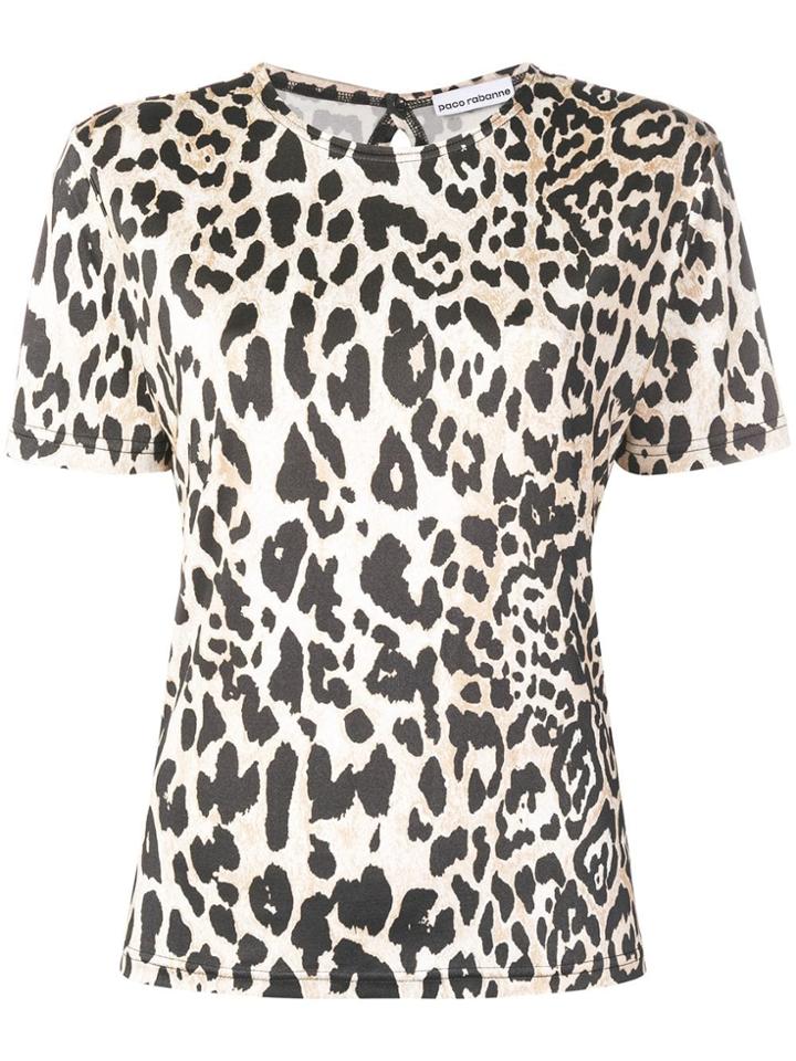 Paco Rabanne Leopard Print T-shirt - Neutrals