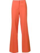Diane Von Furstenberg Flared Trousers, Women's, Size: 2, Yellow/orange, Viscose/polyamide/spandex/elastane