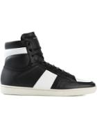 Saint Laurent Court Classic Sneakers, Men's, Size: 43.5, Black, Leather/rubber