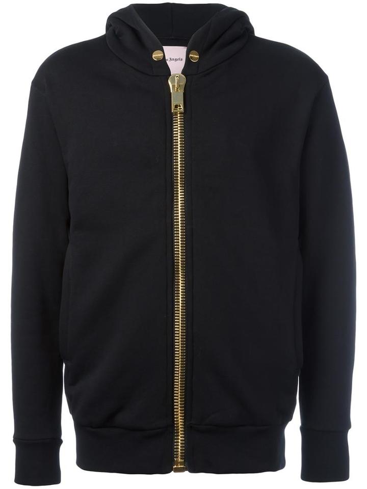 Palm Angels Zip Up Hoodie, Men's, Size: Small, Black, Cotton