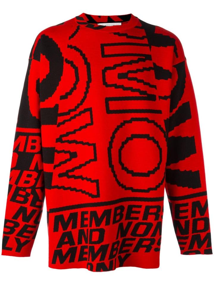 Stella Mccartney Members Print Jumper - Red
