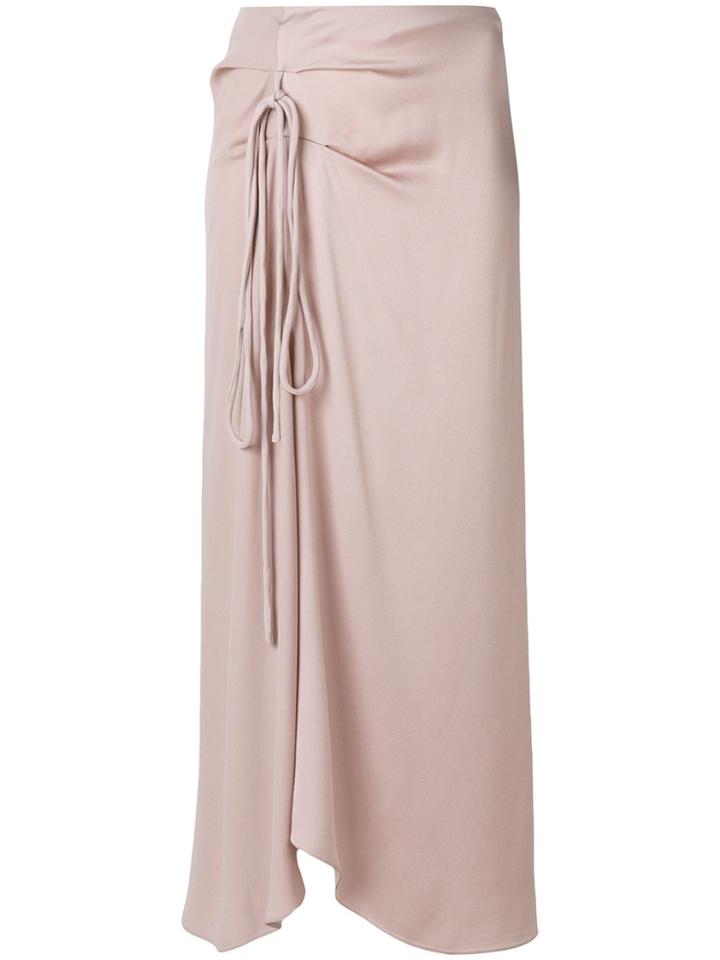 Marni Asymmetric Tied Skirt - Pink & Purple