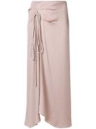 Marni Asymmetric Tied Skirt - Pink & Purple