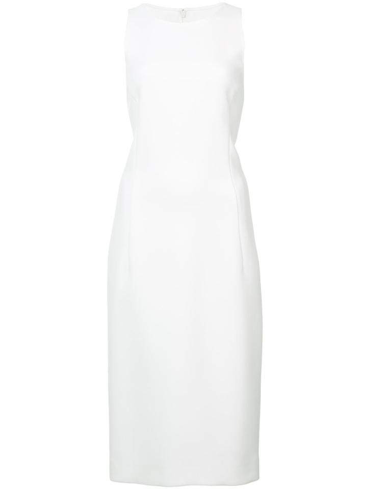 Oscar De La Renta Halterneck Midi Pencil Skirt - White