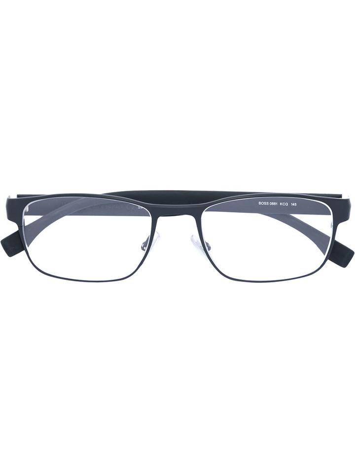 Boss Hugo Boss - Rectangular Frame Glasses - Unisex - Metal (other) - One Size, Black, Metal (other)