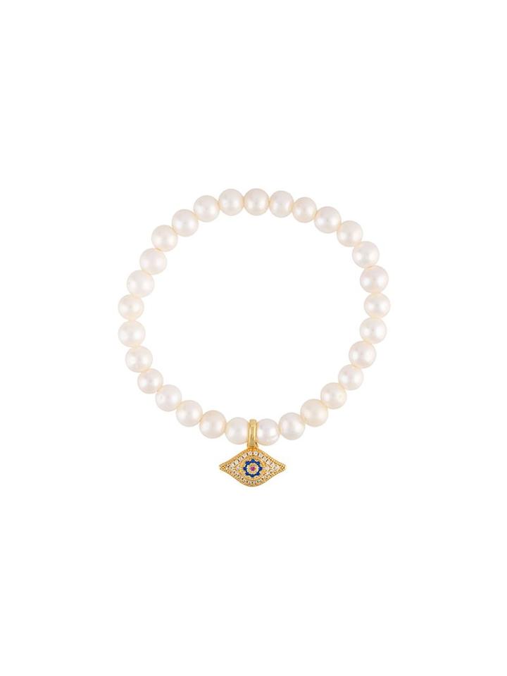 Nialaya Jewelry Pearl Beaded Bracelet, Women's, Size: Large, White